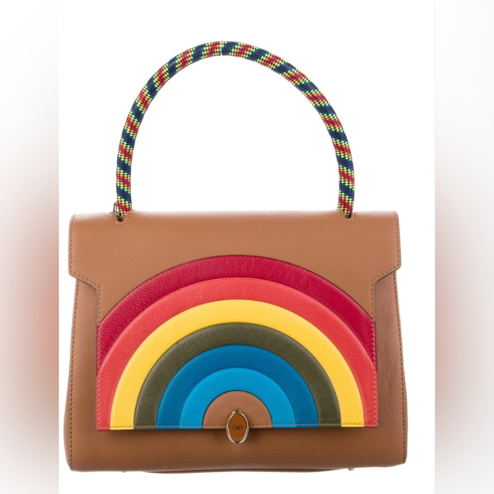 NWT ANYA HINDMARCH CARMEL RAINBOW SATCHEL